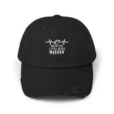 Distressed Cap - All White